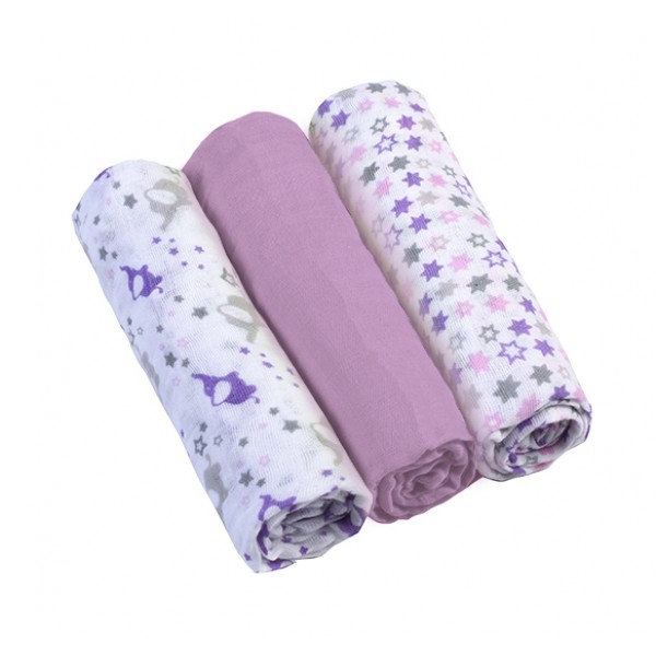 Tetra pleničke BabyOno Violet (3 kos)