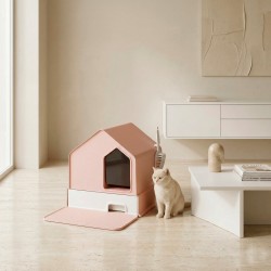 Hiška stranišče za hišne ljubljenčke Carinio HOUSE | Flamingo Pink