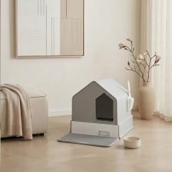 Hiška stranišče za hišne ljubljenčke Carinio HOUSE | Gentleman Grey