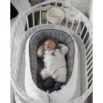 Gnezdece Jukki Comfort Gray and White quilted