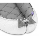 Gnezdece Jukki Comfort Gray and White quilted