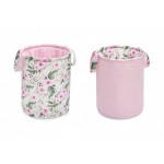 Otroška košara za igrače dvostranska Jukki In Garden Pink