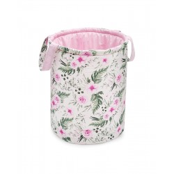 Otroška košara za igrače dvostranska Jukki In Garden Pink