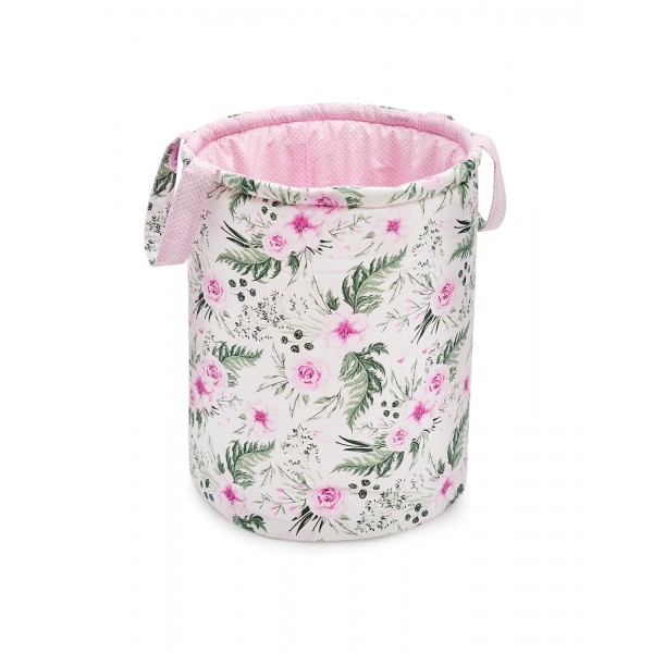 Otroška košara za igrače dvostranska Jukki In Garden Pink