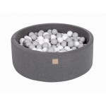 MeowBaby igralni bazen s kroglicami Dark Grey: Grey/White 