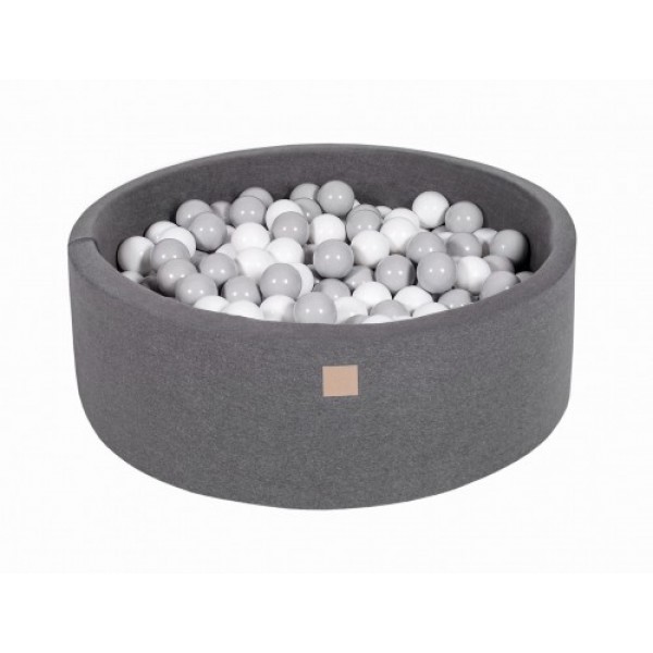 MeowBaby igralni bazen s kroglicami Dark Grey: Grey/White 