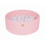 MeowBaby igralni bazen s kroglicami Light Pink: All White 