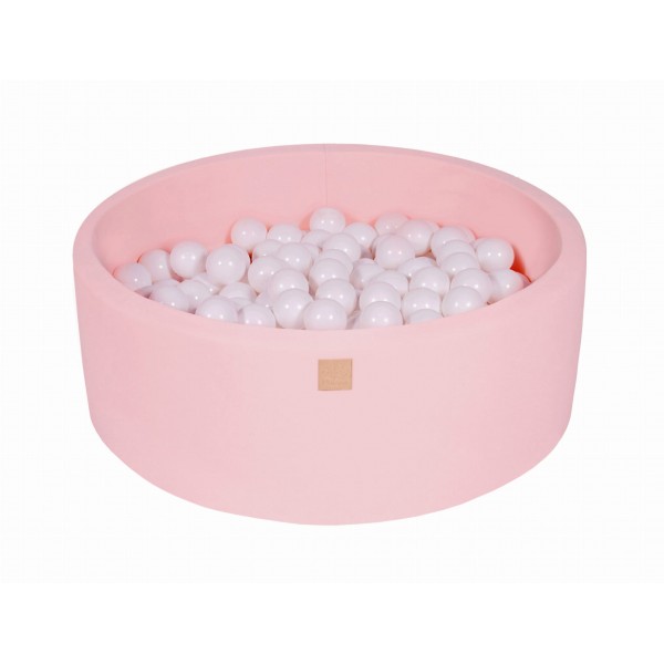 MeowBaby igralni bazen s kroglicami Light Pink: All White 