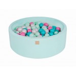 MeowBaby igralni bazen s kroglicami Mint: White Pearl/Turquoise/Light Pink/Mint
