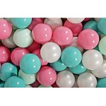 MeowBaby igralni bazen s kroglicami Mint: White Pearl/Turquoise/Light Pink/Mint
