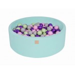 MeowBaby igralni bazen s kroglicami Mint: Pastel Pink/Gray/Violet/Light Green