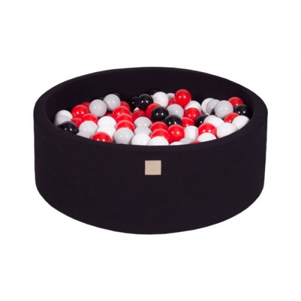 MeowBaby igralni bazen s kroglicami Black: Black/Grey/Red/White 
