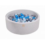 MeowBaby igralni bazen s kroglicami Light Grey: Blue/Transparent/Babyblue