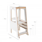 MeowBaby Montessori Kitchen Helper Scandi white