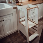 MeowBaby Montessori Kitchen Helper Scandi white