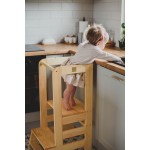 MeowBaby Montessori Kitchen Helper Natural wood