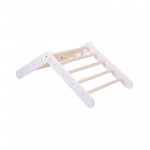 MeowBaby Montessori lesena lestev za otroke, White
