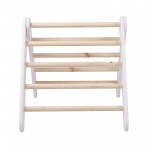 MeowBaby Montessori lesena lestev za otroke, White