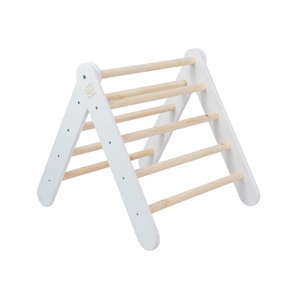 MeowBaby Montessori lesena lestev za otroke, White