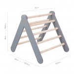 MeowBaby Montessori lesena lestev za otroke, Gray