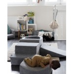 MeowBaby igralni poligon Light pink s 100 kroglicami: pastel pink, prozorna, bela