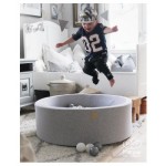 MeowBaby igralni bazen s kroglicami Light Grey: Grey/White