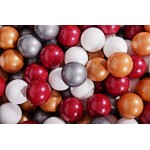 MeowBaby igralni bazen s kroglicami Black: Burgundy/Gold/White/Silver 