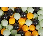 MeowBaby igralni bazen s kroglicami Black: Black/Yellow/Light Green
