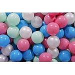 MeowBaby igralni bazen s kroglicami Light Grey: Blue/Pearl White/Light Pink/Mint